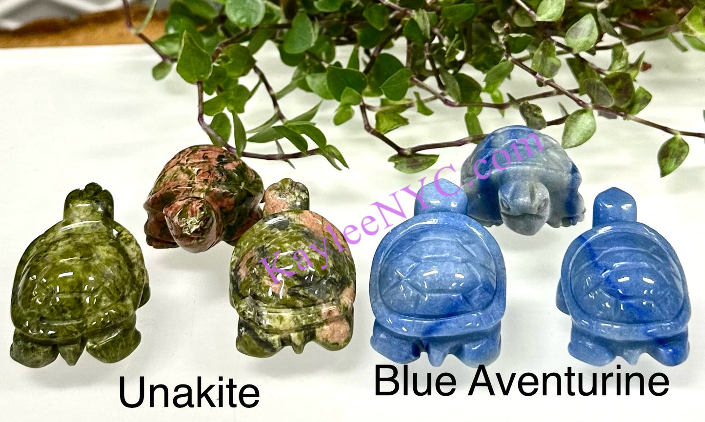 12 PCs 1.5” Natural Crystal Turtles