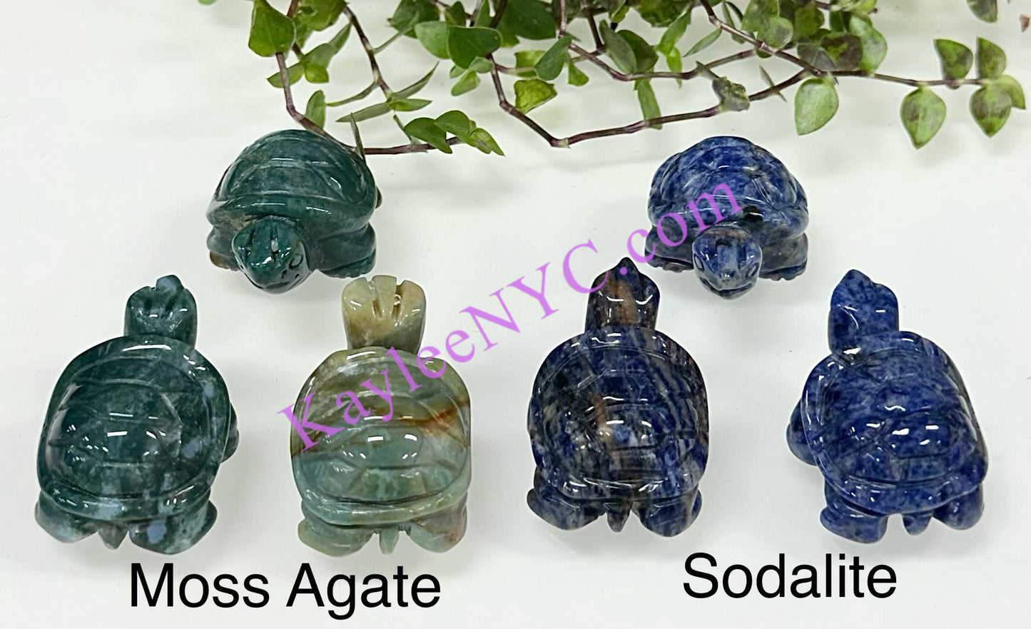 12 PCs 1.5” Natural Crystal Turtles