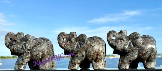 Wholesale Lot 3 Pcs Natural Yooperlite aka Emberlite Elephants