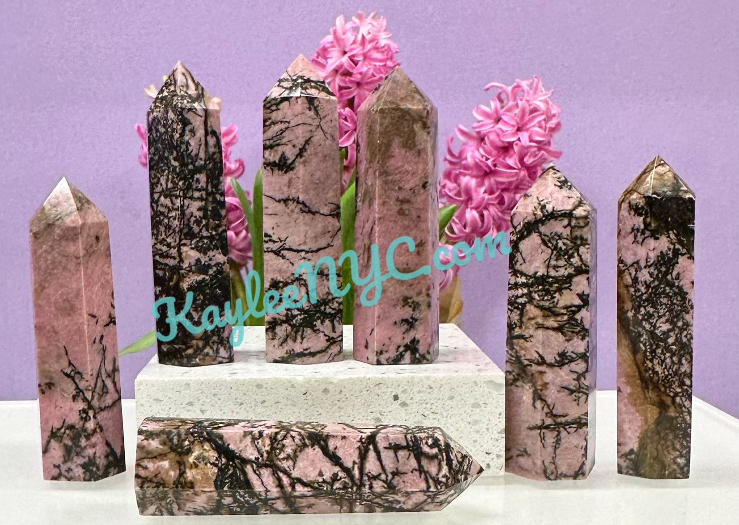 Wholesale Lot 2 lbs Natural Rhodonite Obelisk Tower Point Crystal Healing Energy