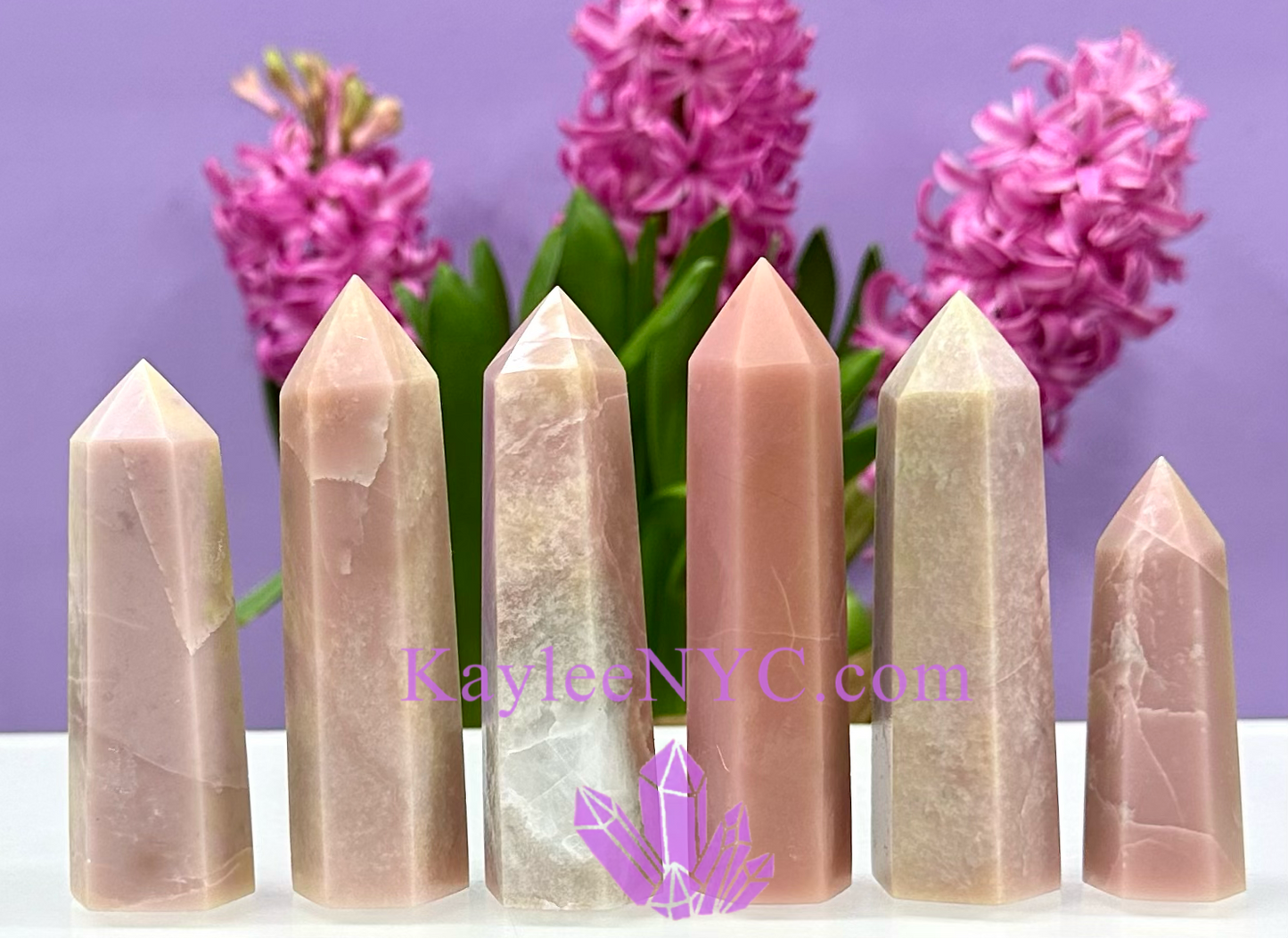 Wholesale Lot 1 Lb Natural Pink Opal Obelisk Tower Point Crystal Energy Healing