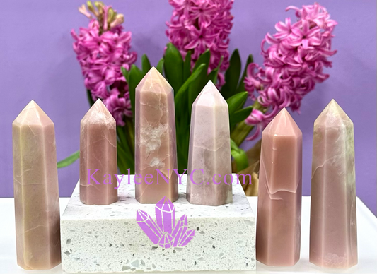 Wholesale Lot 1 Lb Natural Pink Opal Obelisk Tower Point Crystal Energy Healing