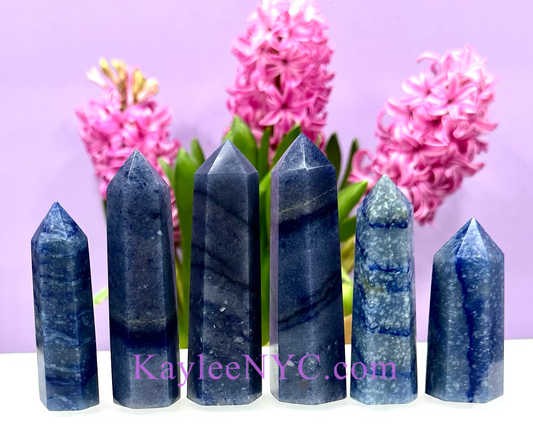 Wholesale Lot 1 Lb Natural Blue Aventurine Obelisk Tower Point Crystal Natural Energy