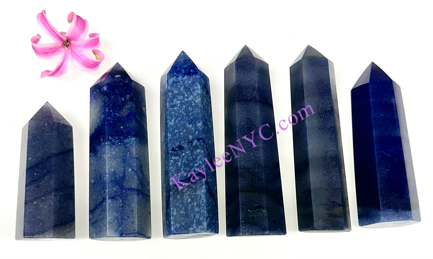 Wholesale Lot 1 Lb Natural Blue Aventurine Obelisk Tower Point Crystal Natural Energy