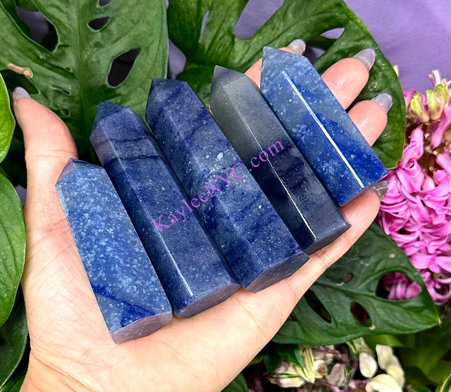 Wholesale Lot 1 Lb Natural Blue Aventurine Obelisk Tower Point Crystal Natural Energy