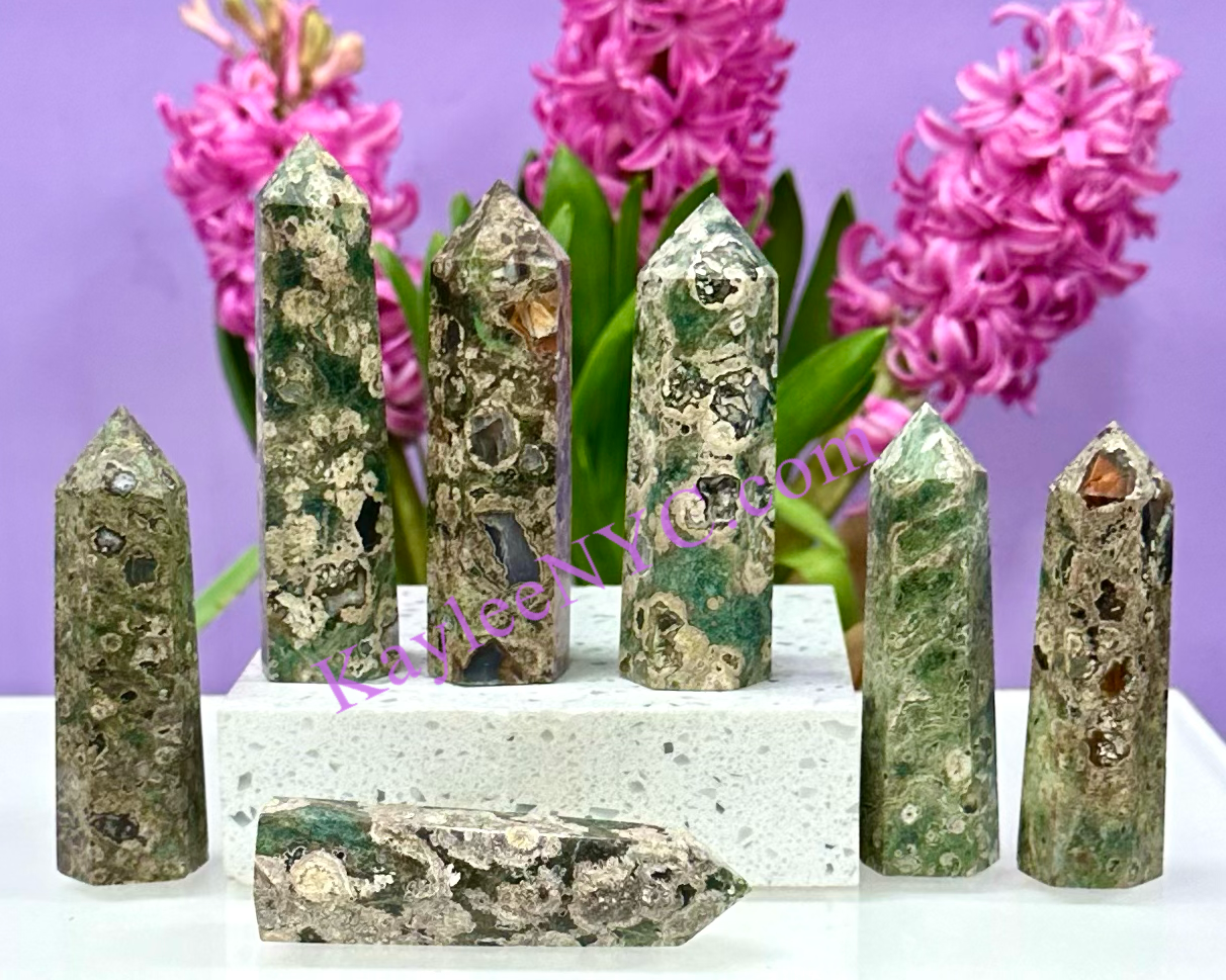 Wholesale Lot 1 lb Natural Rainforest Jasper Obelisk aka Rhyolite Tower Point Crystal Healing Energy