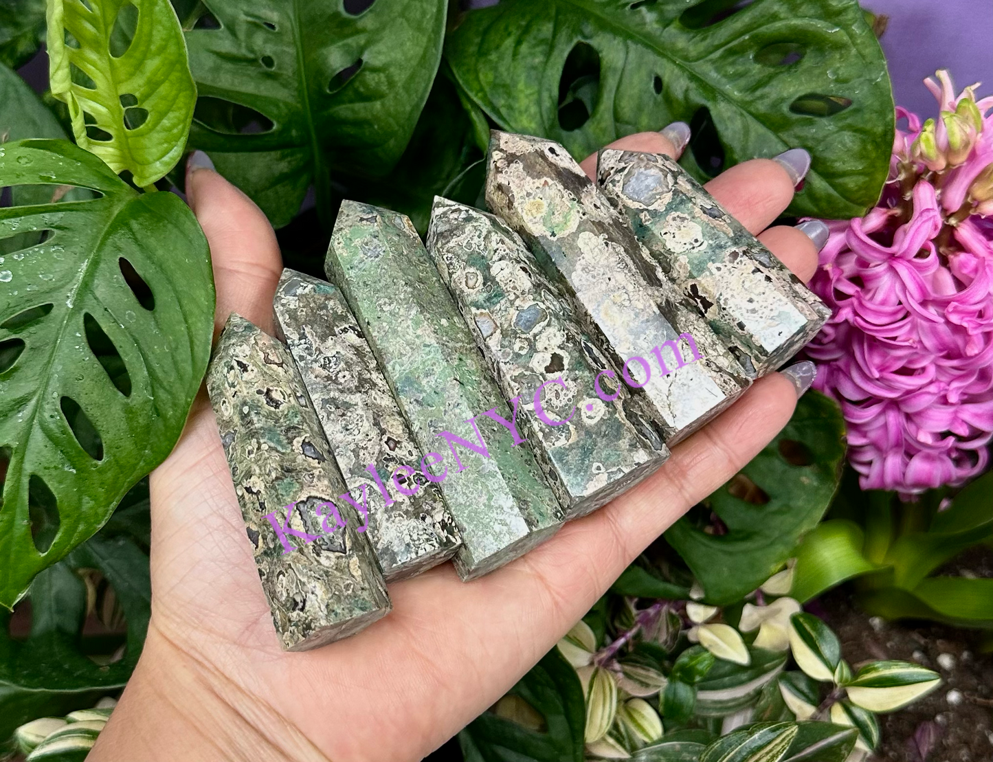 Wholesale Lot 1 lb Natural Rainforest Jasper Obelisk aka Rhyolite Tower Point Crystal Healing Energy