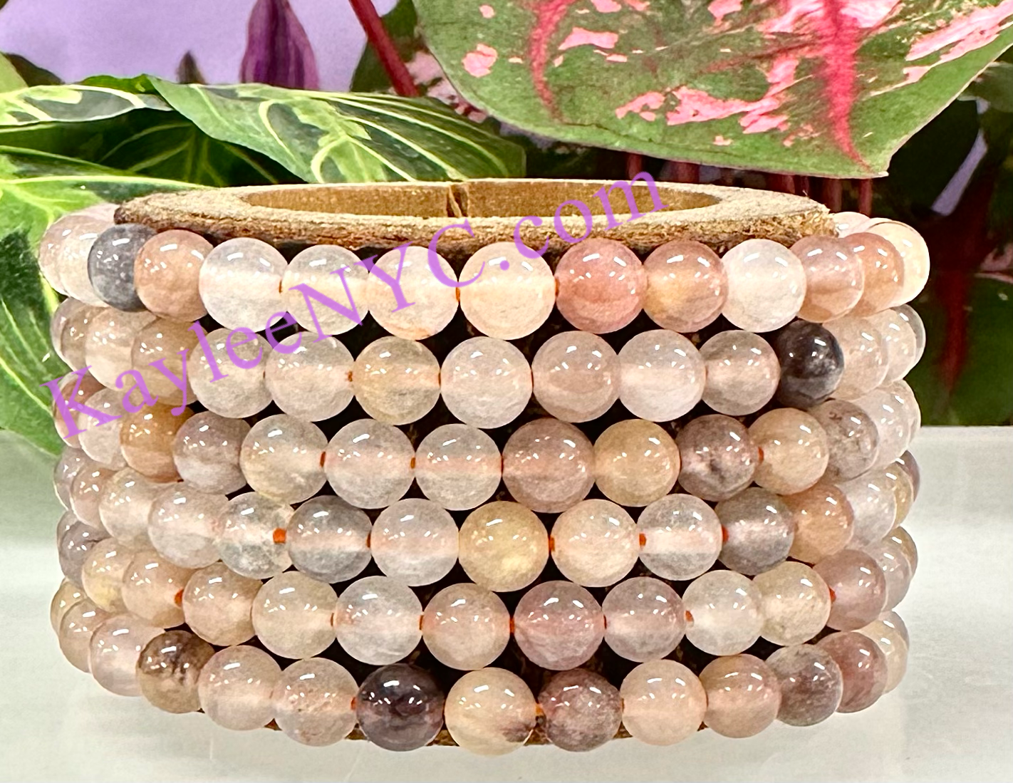 6 PCs Natural Pink Aventurine 6mm 7.5” Stretch Bracelet