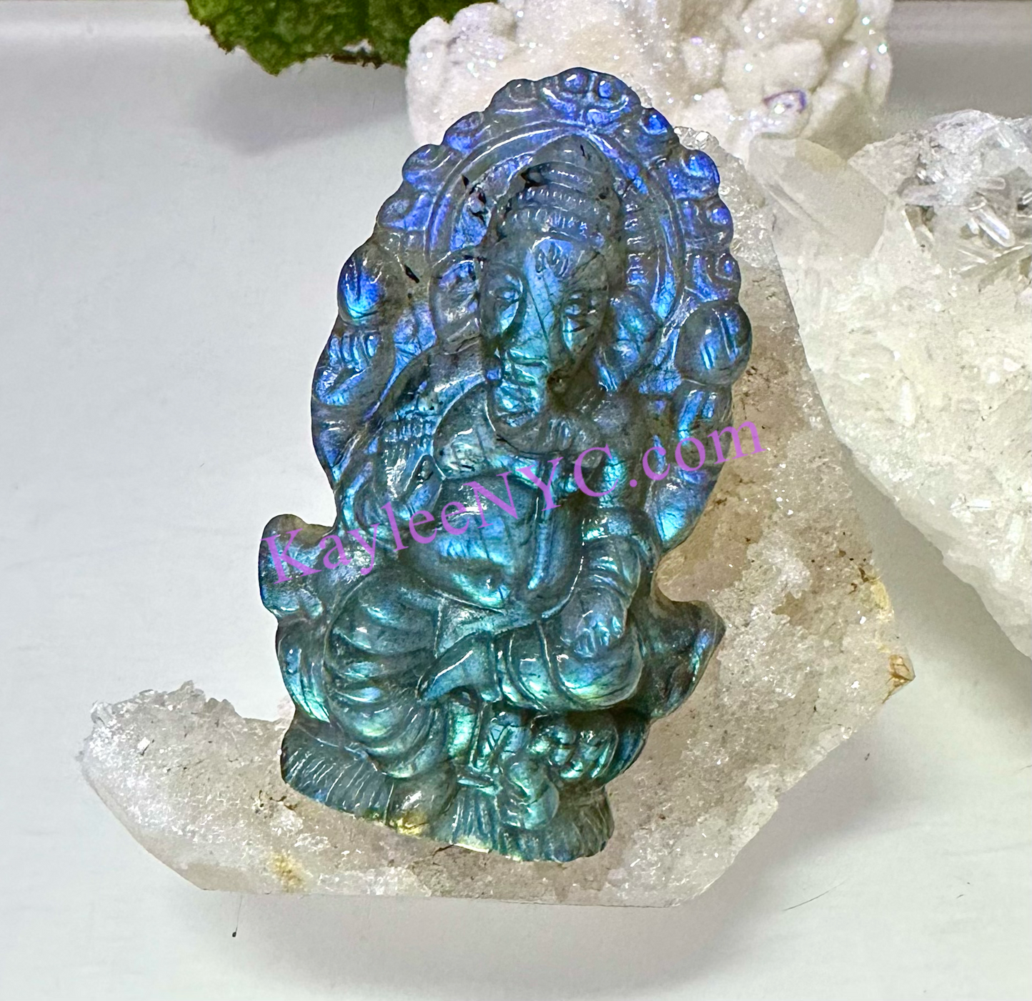 6 PCs Natural Labradorite Ganesha