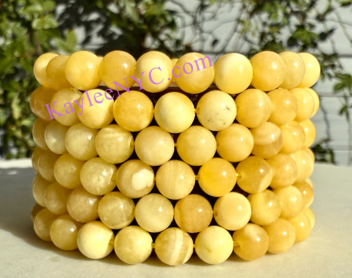 Wholesale 6 Pcs Natural Orange Calcite 8mm 7.5” Crystal Healing Stretch Bracelet