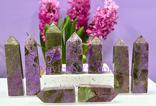 1 lb Natural Atlantisite Stichtite Obelisk Tower