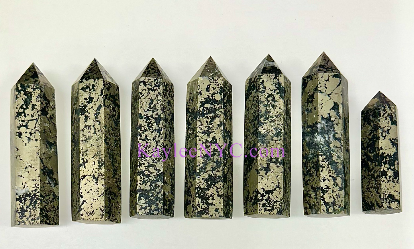 Wholesale Lot 2 lbs Natural Black Pyrite Obelisk Tower Point Crystal Healing