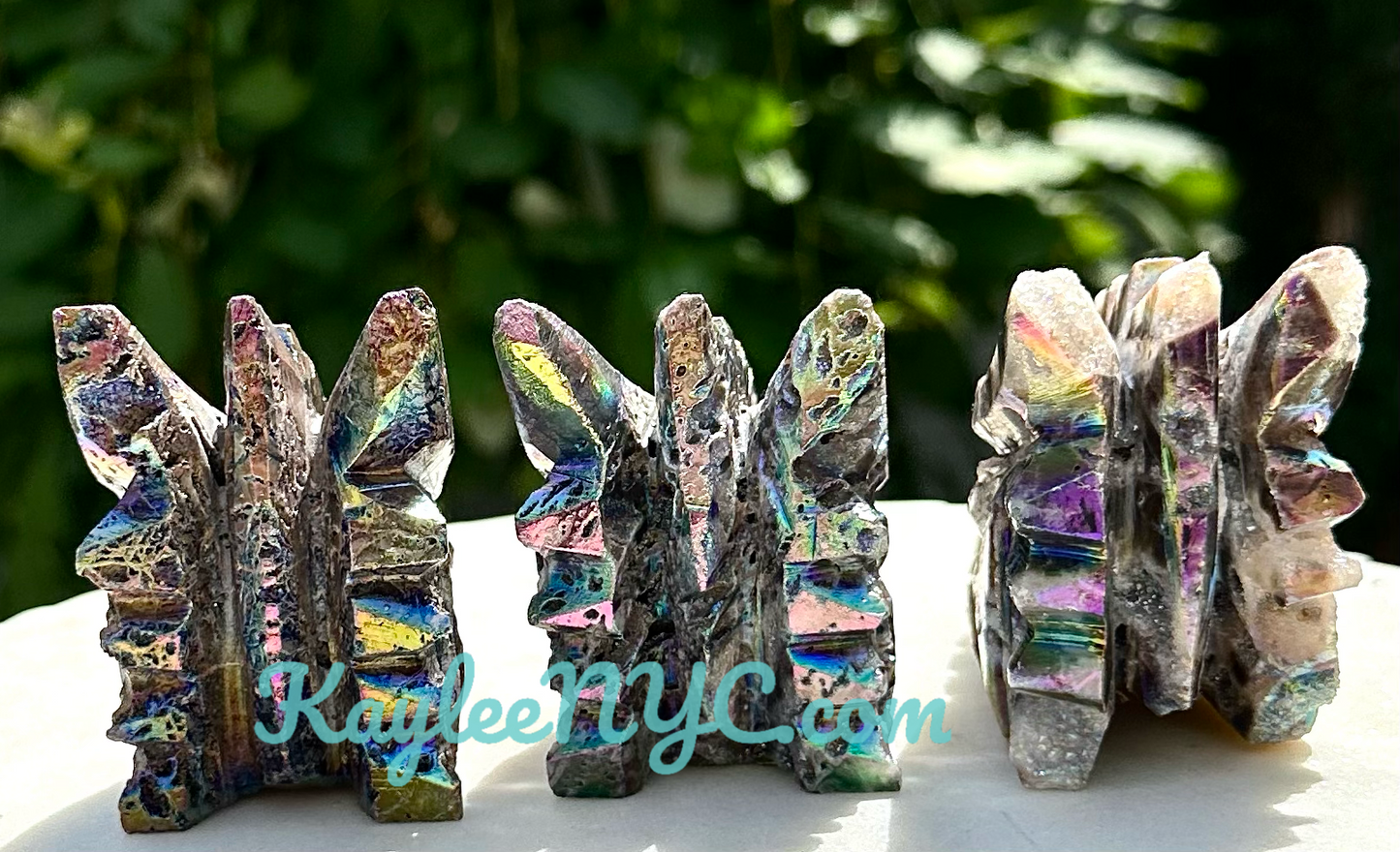 3-4PCs Aura Sphalerite Dragon Head Crystals Healing Energy