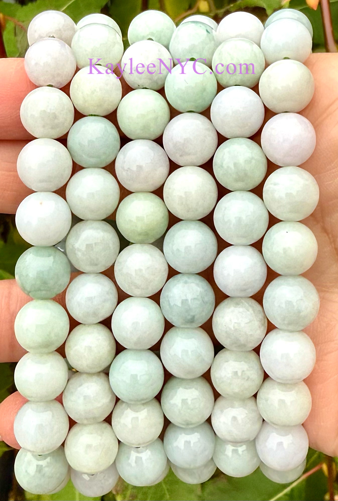 Wholesale Lot 6 Pcs Natural Burma Jade 10mm 8” Natural Stretch Bracelet