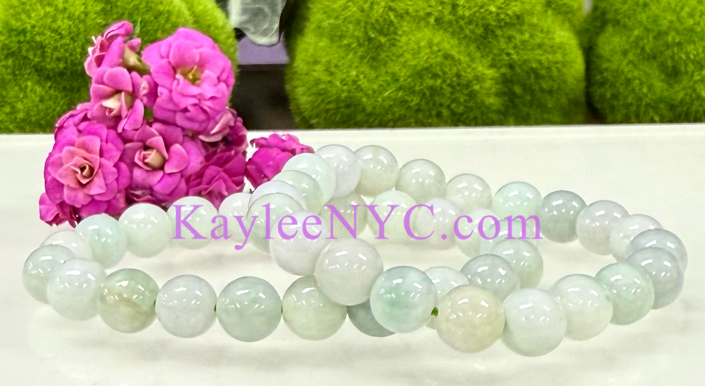 Wholesale Lot 6 Pcs Natural Burma Jade 10mm 8” Natural Stretch Bracelet