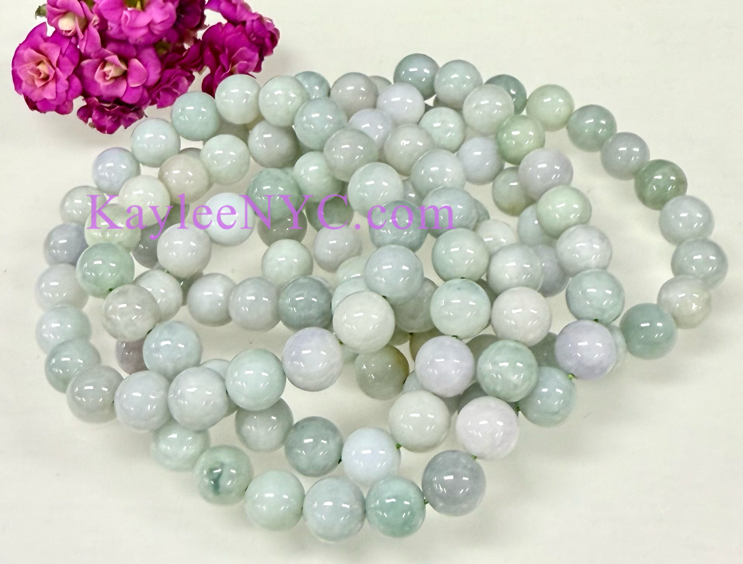 Wholesale Lot 6 Pcs Natural Burma Jade 10mm 8” Natural Stretch Bracelet