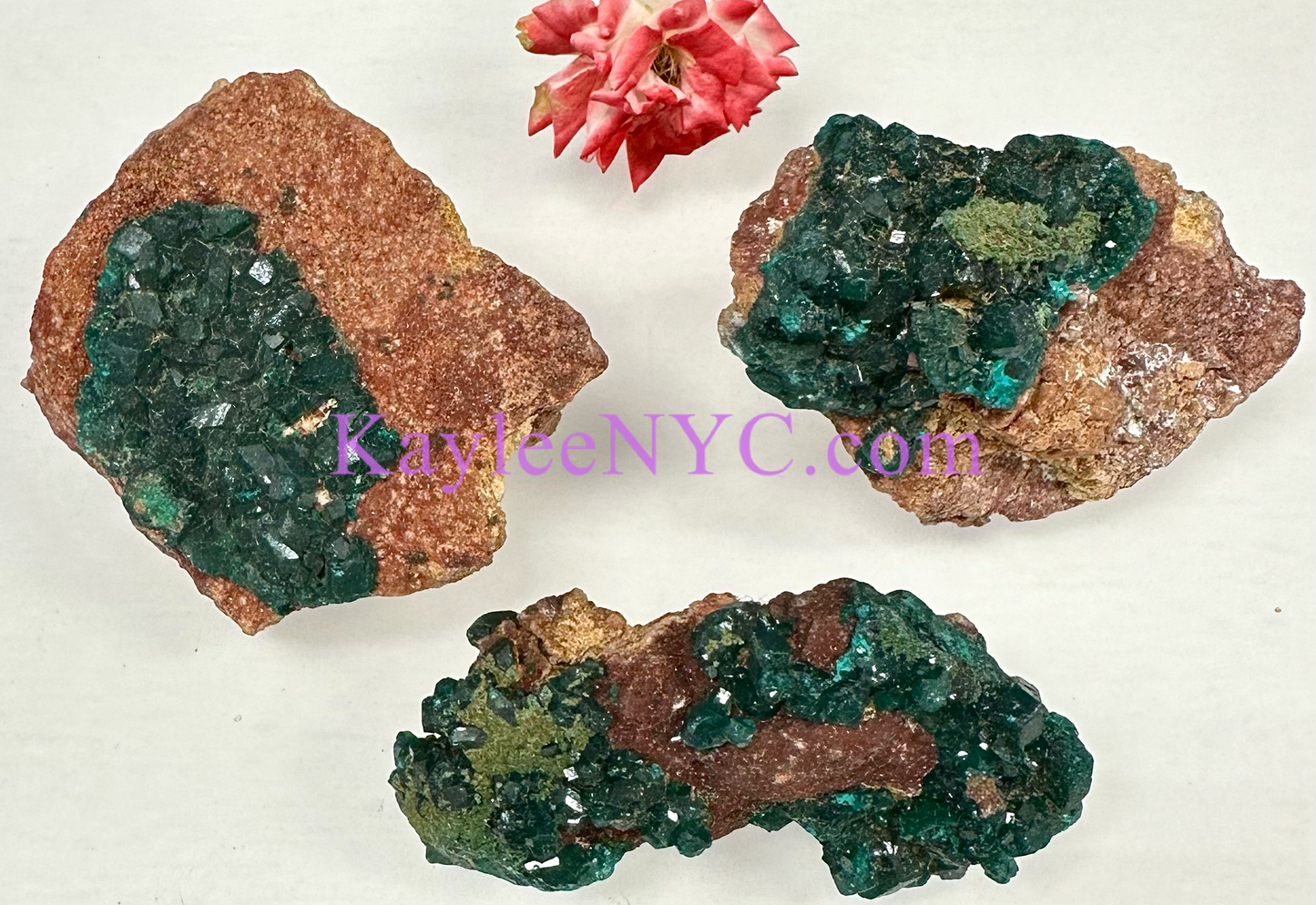 3 PCs Natural Dioptase Raw Crystal healing energy