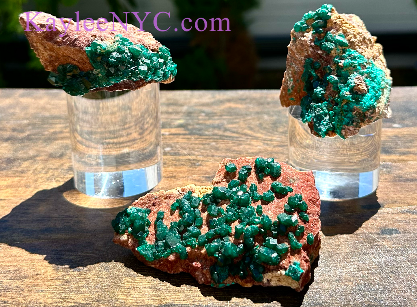 3 PCs Natural Dioptase Raw Crystal healing energy