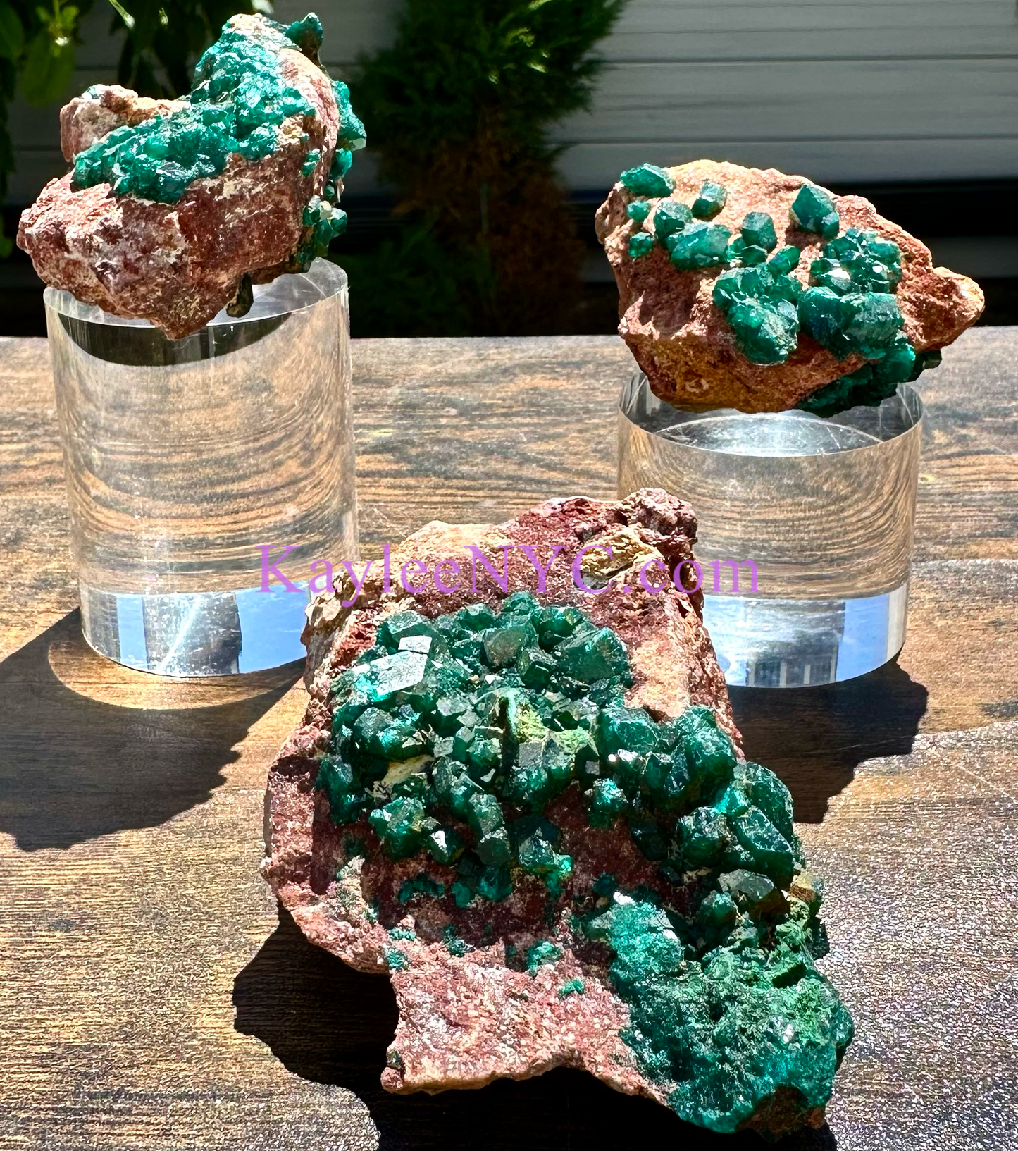 3 PCs Natural Dioptase Raw Crystal healing energy