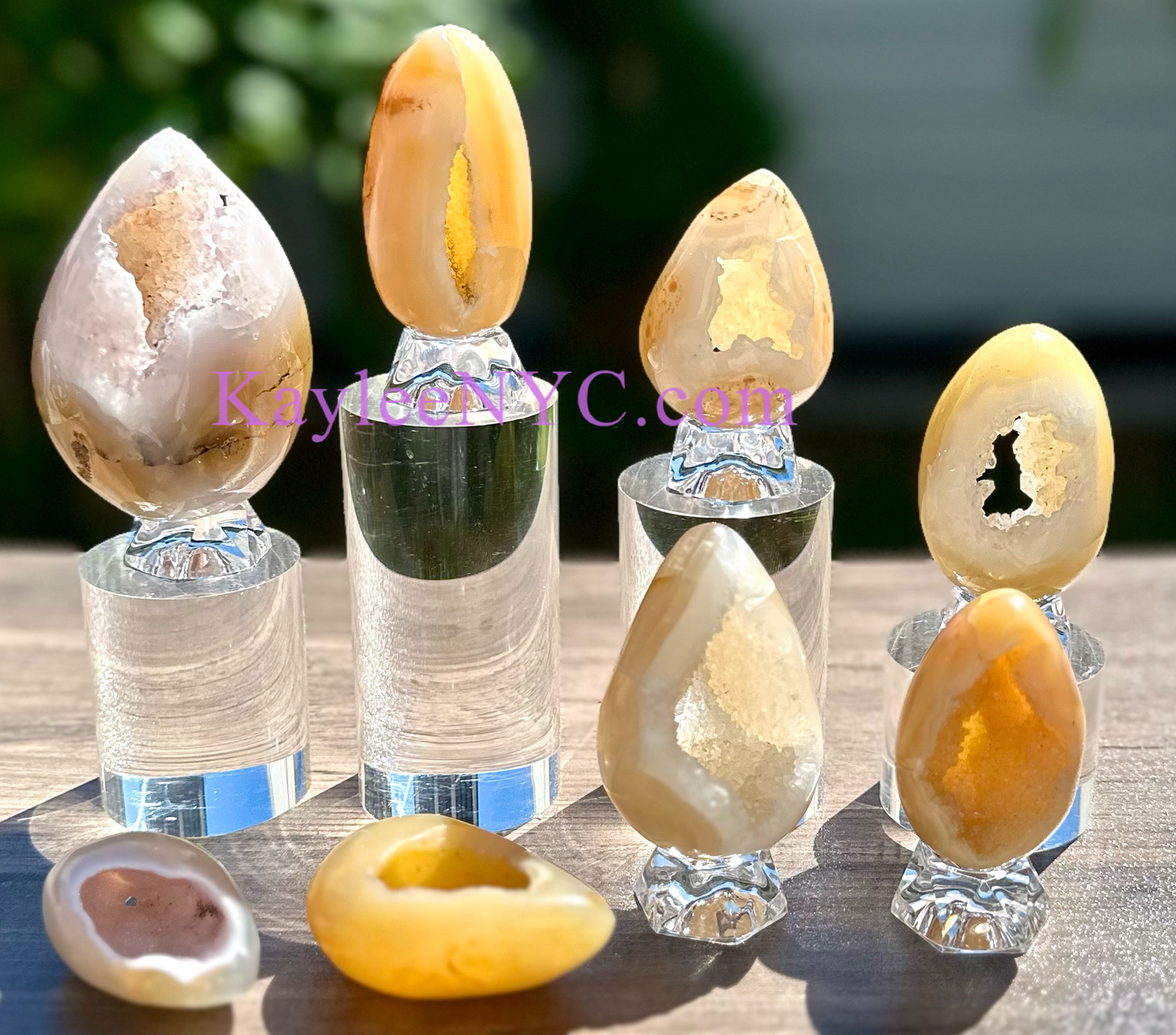 Wholesale Lot 7-8 PCs  Natural Druzy Agate crystals Egg healing energy