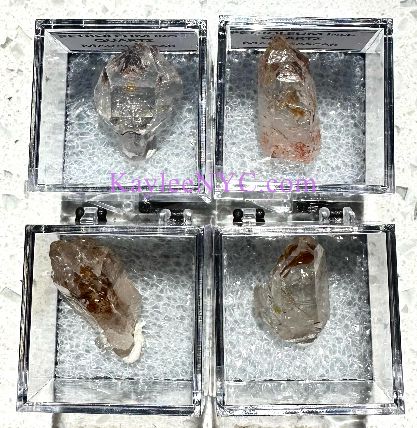 4 PCs Natural Petroleum Quartz Raw Crystal healing energy