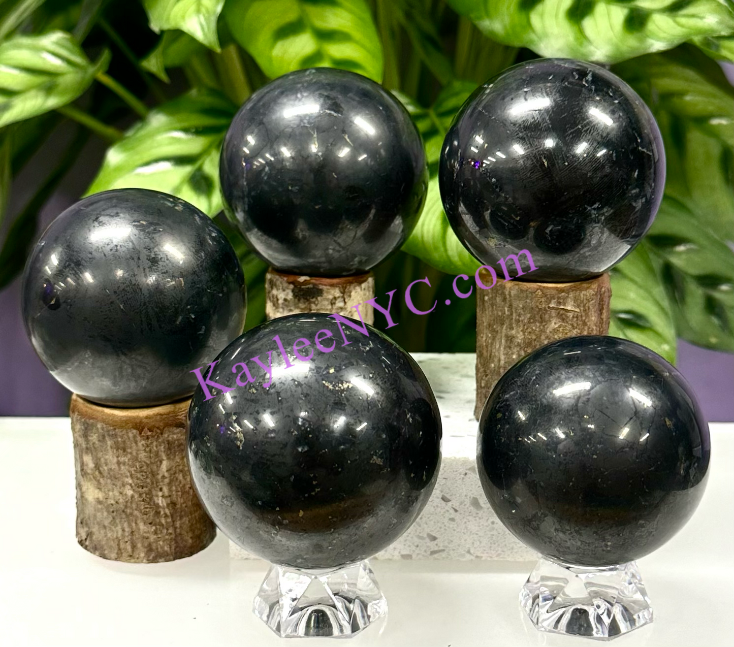 5 PCs Natural Shungite Sphere 2.8 to 3 lbs