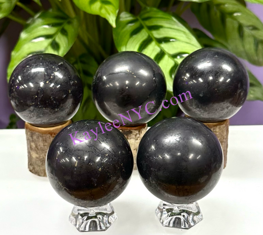 5 PCs Natural Shungite Sphere 2.8 to 3 lbs