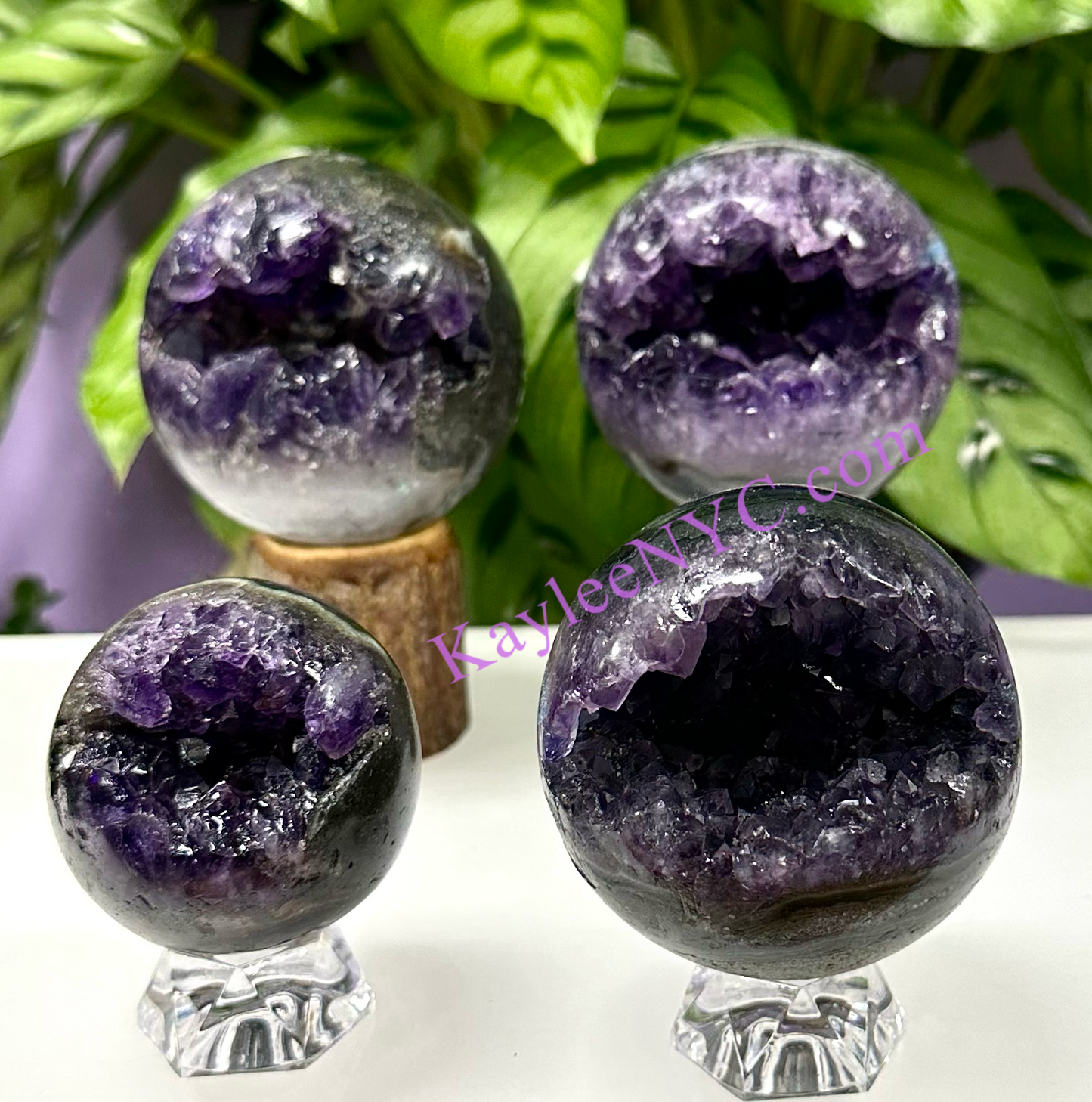 5 PCs Amethyst Sphere 2.8 to 3 lbs