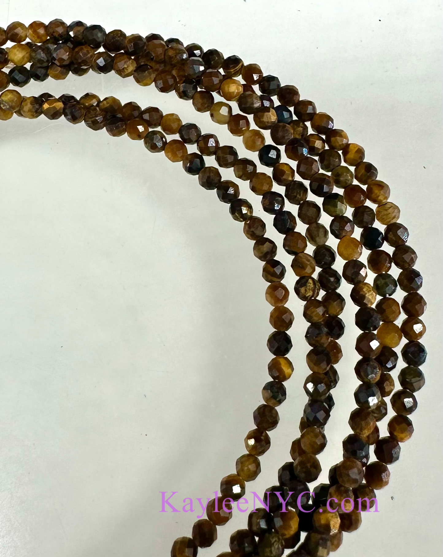 6 PCs 2mm Natural Tiger Eye Anklets Crystal Healing Energy