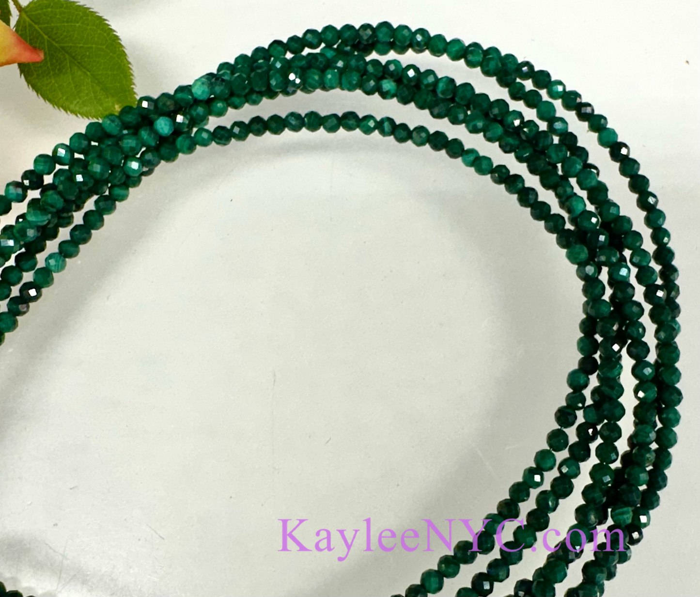 6 PCs 2mm Natural Malachite Anklets Crystal Healing Energy