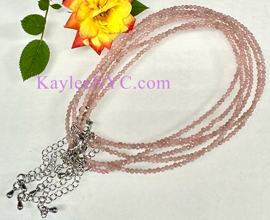 6 PCs 2mm Natural Pink Opal Anklets Crystal Healing Energy