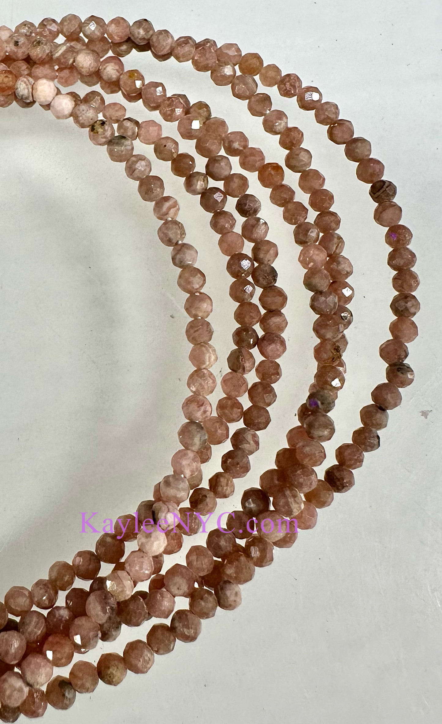 6 PCs 2mm Natural Rhodochrosite Anklets Crystal Healing Energy