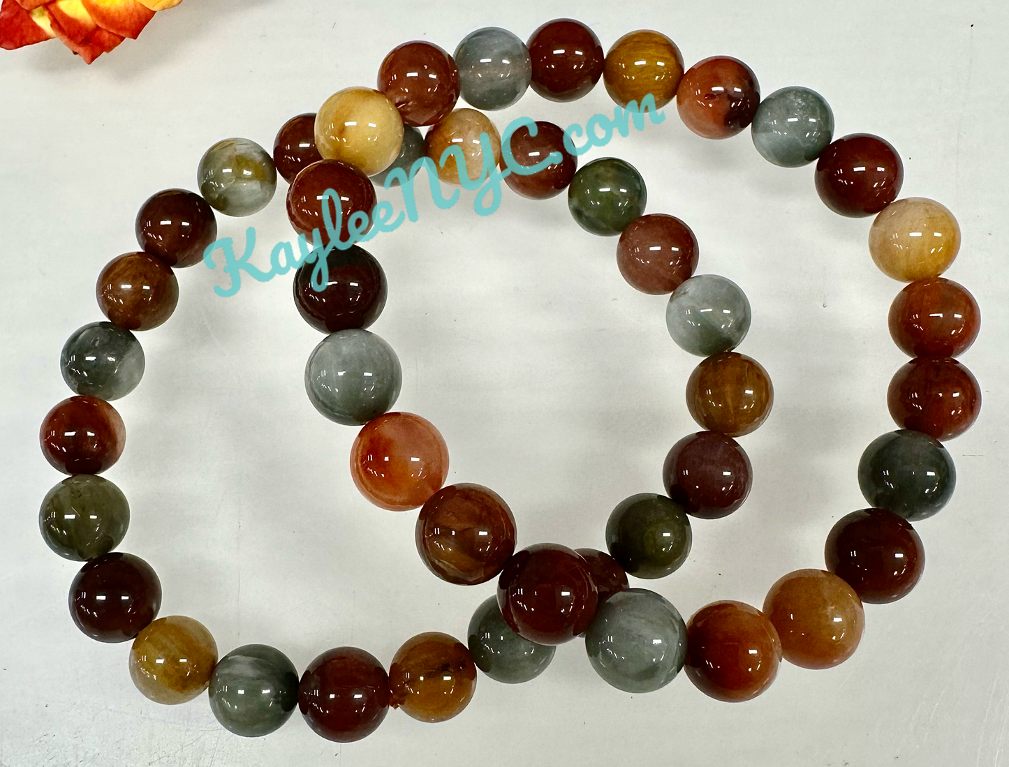 Wholesale 6 Pcs Natural Amphibole Quartz 8mm 7.5” Crystal Healing Stretch Bracelet