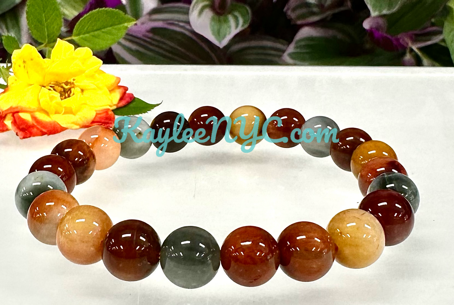 Wholesale 6 Pcs Natural Amphibole Quartz 8mm 7.5” Crystal Healing Stretch Bracelet