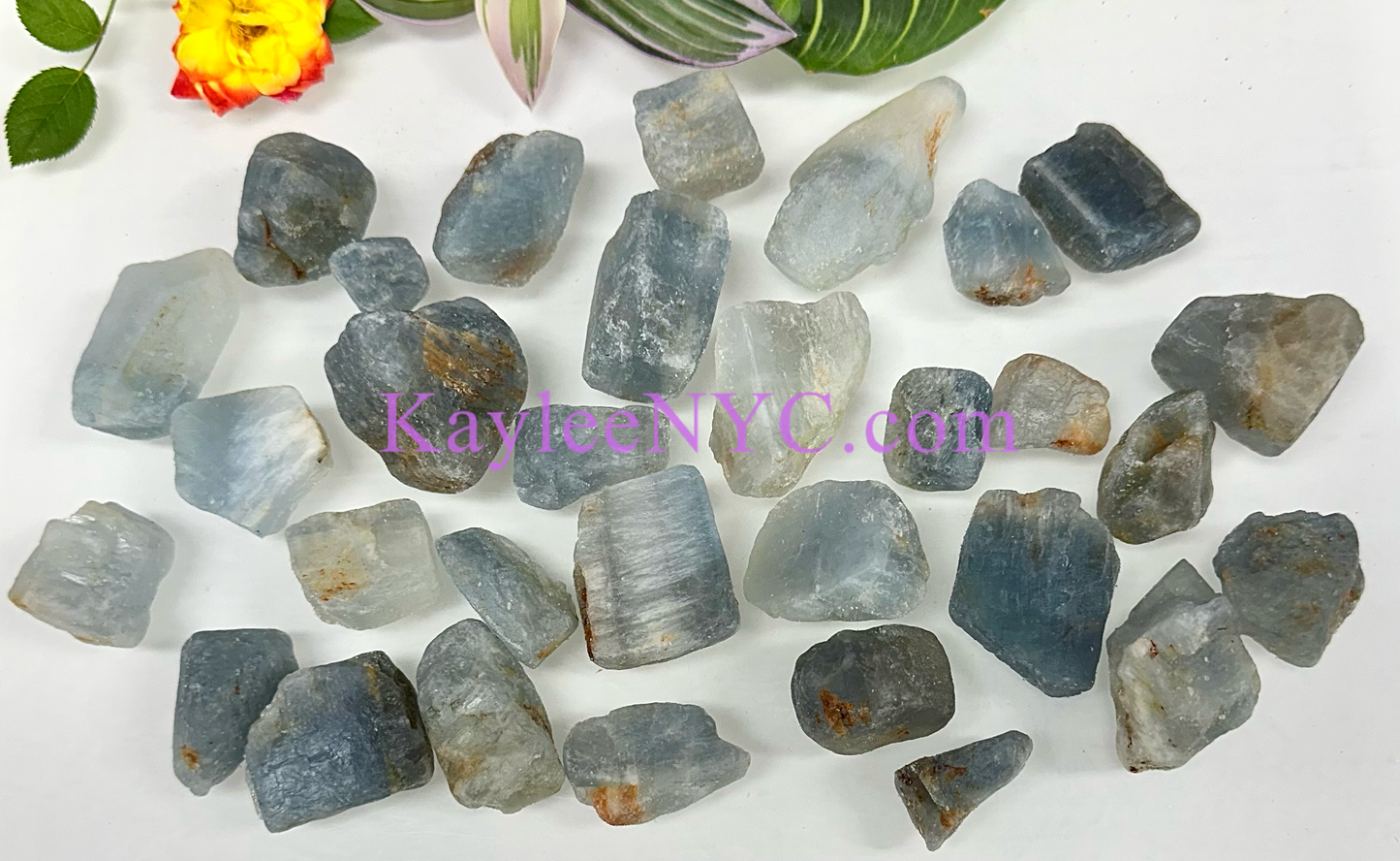 2 lbs Natural Blue Calcite Raw Crystal Healing Energy