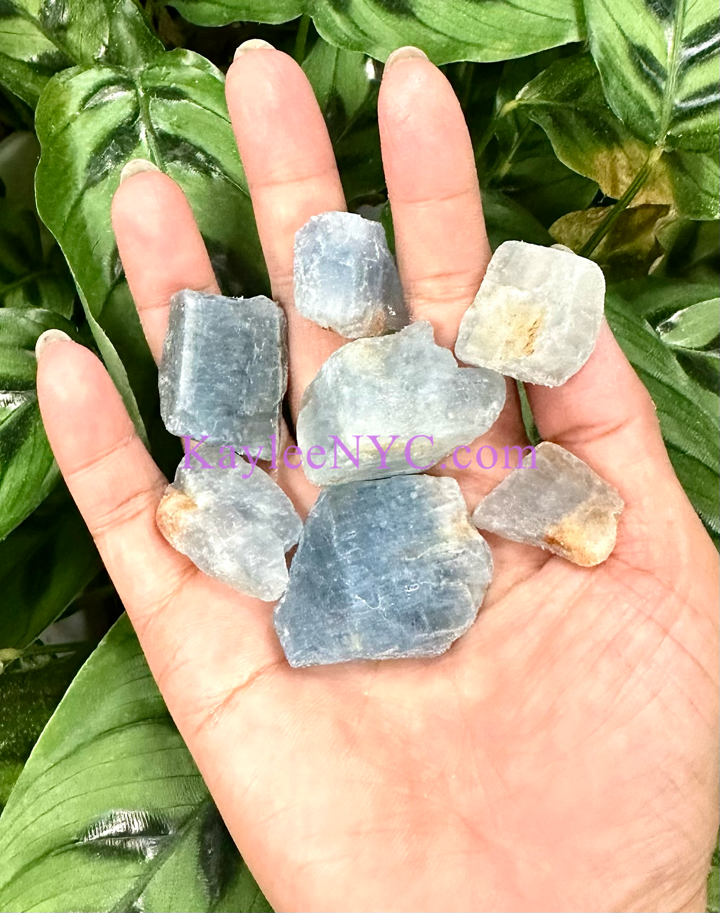 2 lbs Natural Blue Calcite Raw Crystal Healing Energy