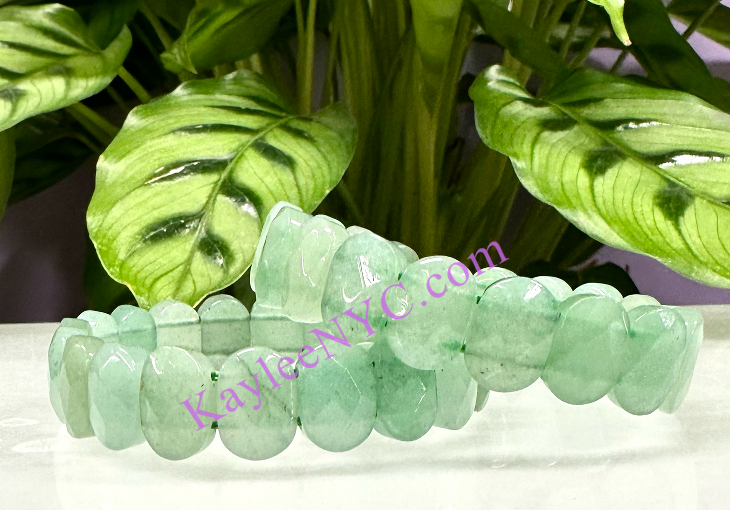 6 Pcs 15mm Natural Aventurine Faceted Stretch Bracelet 7.5” Crystal Healing Energy