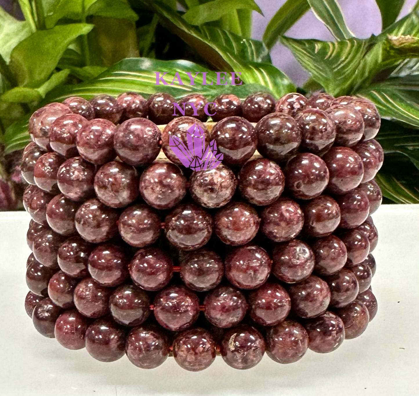 6 PCs Natural Eudialyte 8mm 7.5” Stretch Bracelet