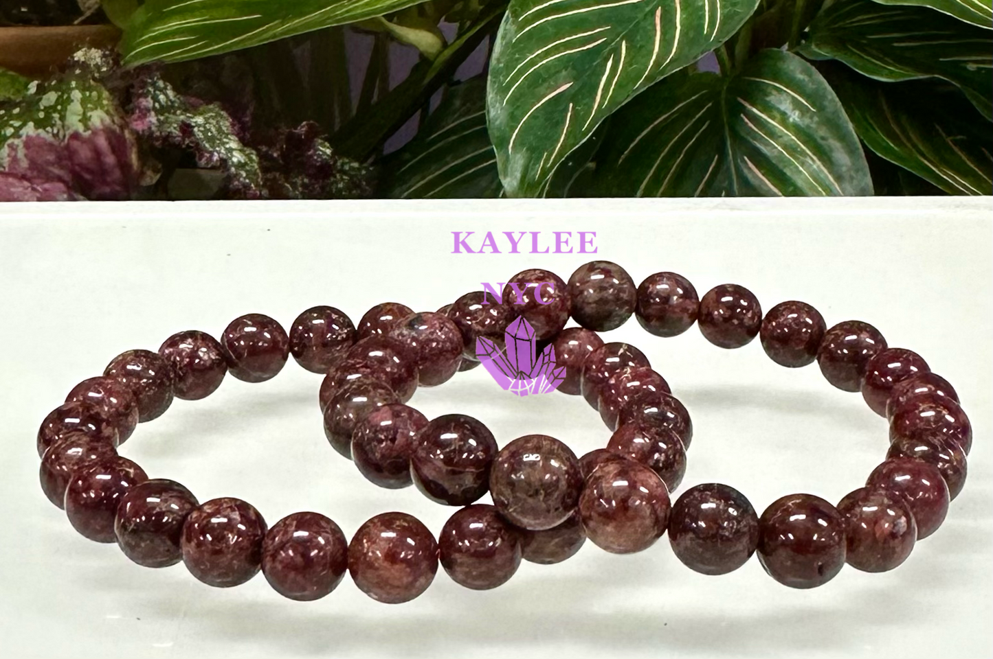 6 PCs Natural Eudialyte 8mm 7.5” Stretch Bracelet