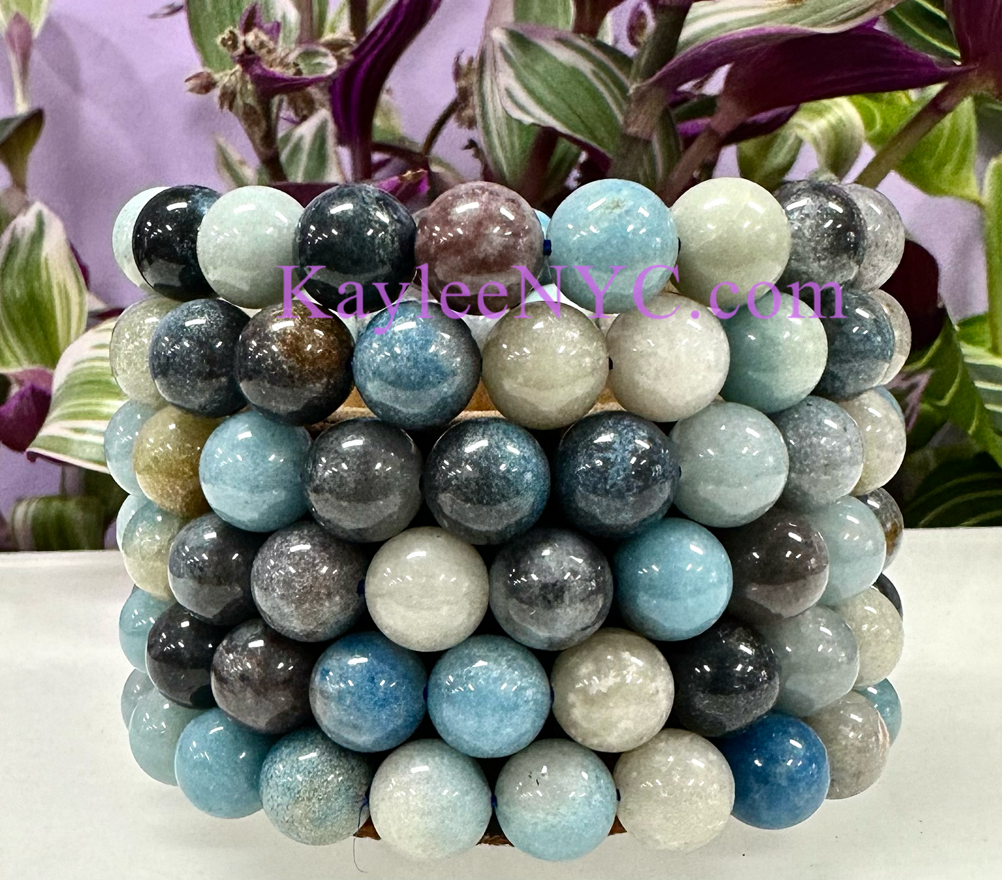 6 PCs 10mm Natural Trolleite Crystal Healing Stretch Bracelet 7.5”