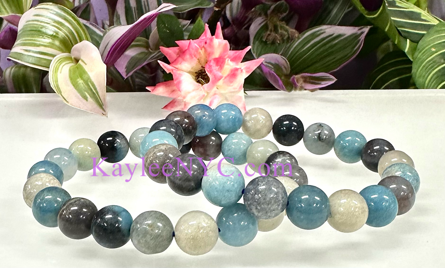 6 PCs 10mm Natural Trolleite Crystal Healing Stretch Bracelet 7.5”