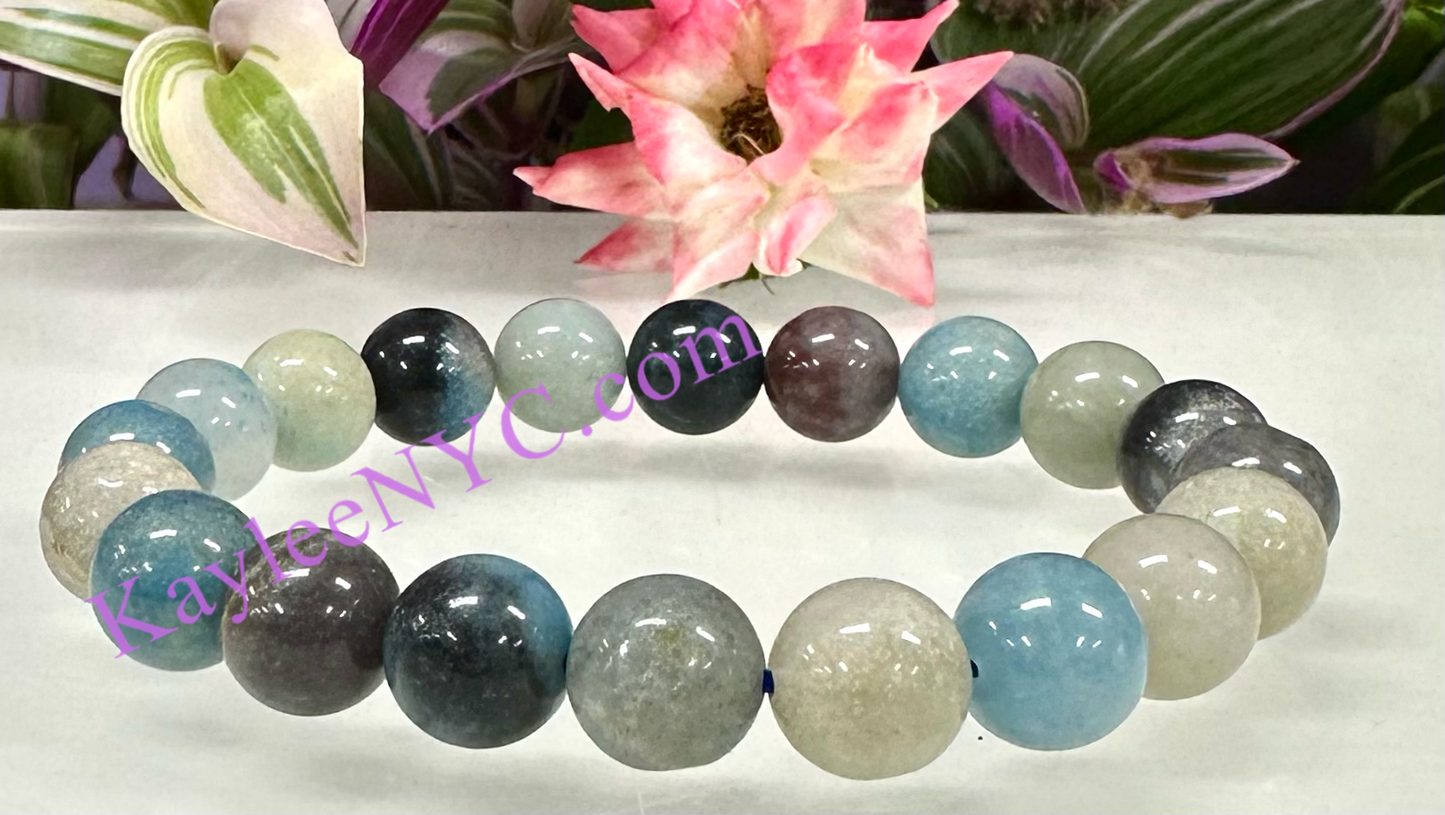 6 PCs 10mm Natural Trolleite Crystal Healing Stretch Bracelet 7.5”