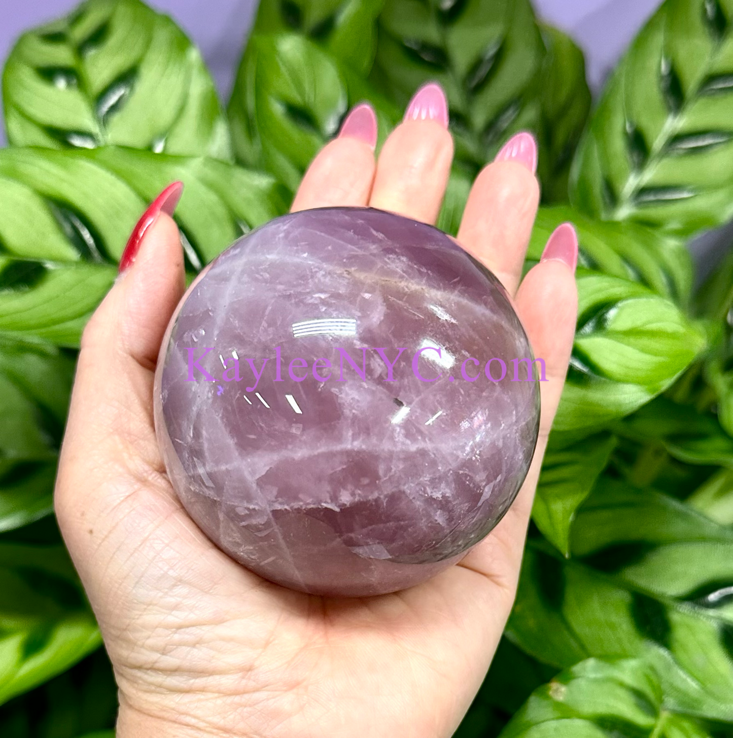 Wholesale Lot 4-5 pcs Natural Lavender Rose Quartz Spheres Crystal Ball