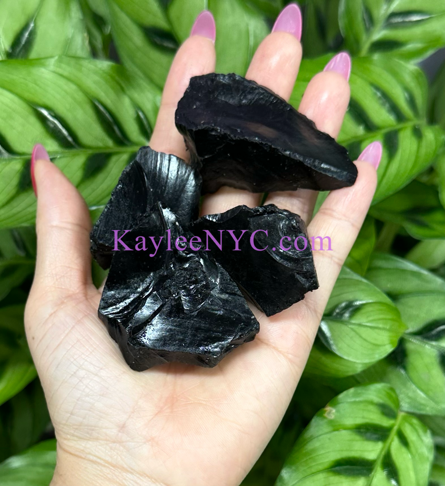 2 lb Natural Black Obsidian Raw Crystal