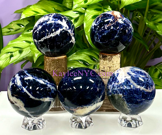 4-5 PCs Natural Sodalite Sphere Crystal Ball