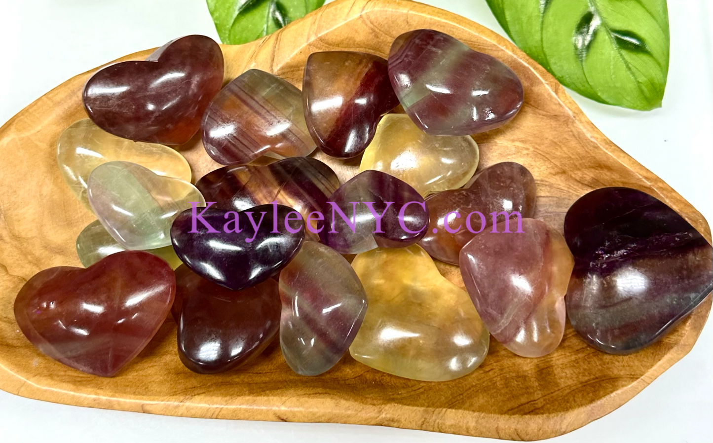 Wholesale 2 Lb Lot Natural Candy Fluorite Heart Crystal Energy