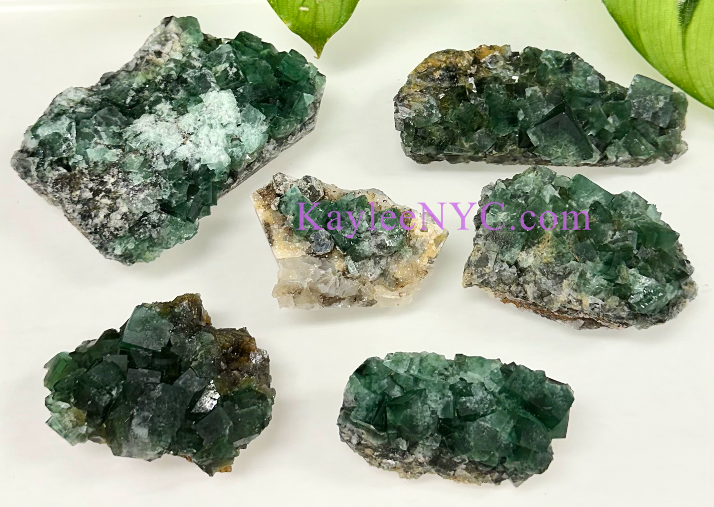 6 PCs Natural Diana Maria Fluorite Specimen Crystal Raw