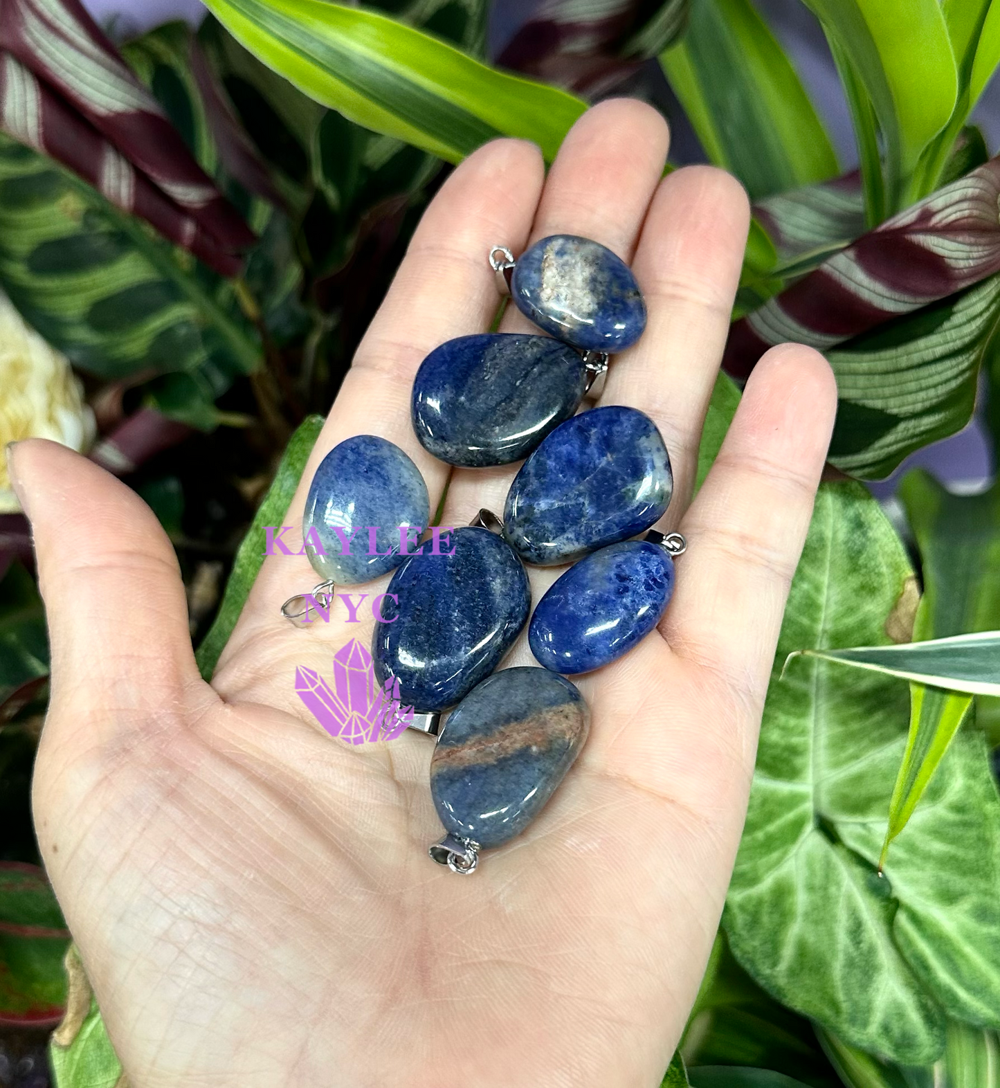 36 PCs Natural Sodalite Crystal Pendant