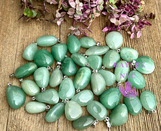 36 PCs Natural Aventurine Crystal Pendant