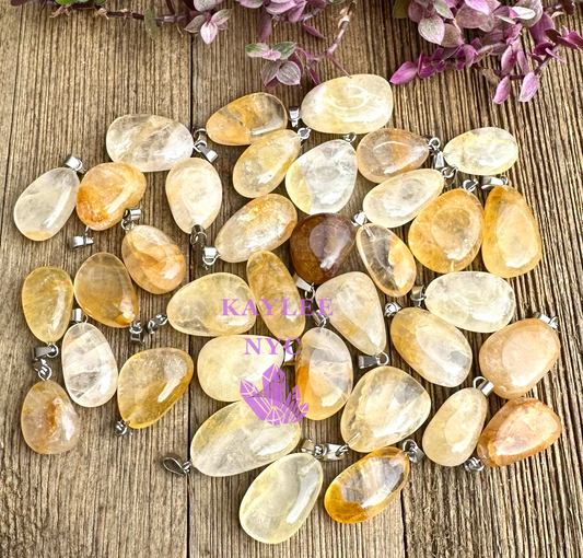 36 PCs Natural Golden Healer Crystal Pendant